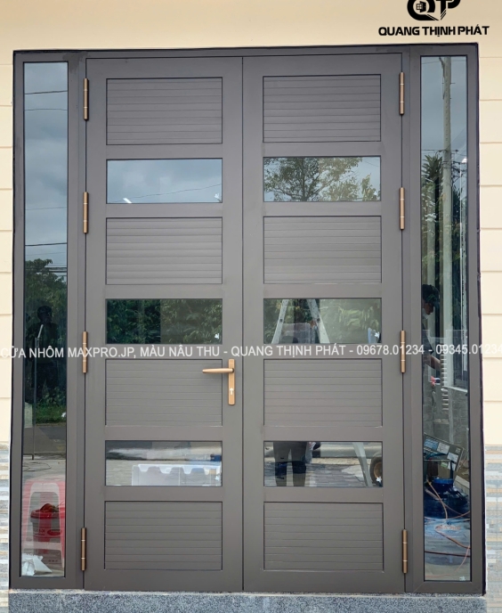 Hoàn thiện công trình cửa nhôm Maxpro Nhật Bản màu nâu thu: Tinh tế và bền vững