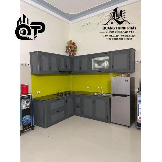TỦ BẾP KHUNG NHÔM CAO CẤP