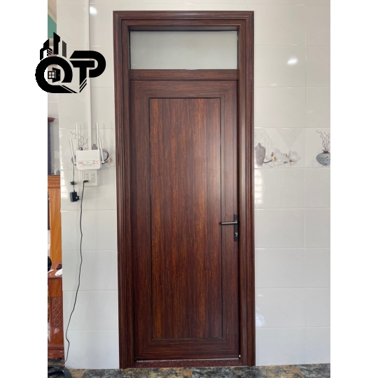 Cửa Owin vân gỗ trắc 1 cánh
