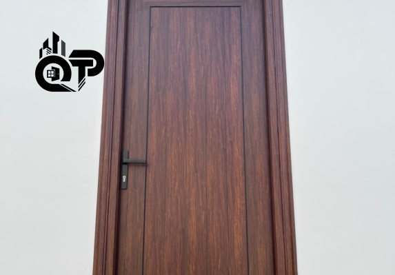 Cửa Owin vân gỗ trắc 1 cánh